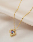 Crystal Tides Ocean Heart Necklace