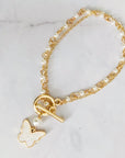 Pearl-Embellished Flutter Bracelet
