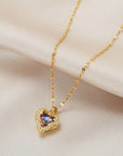 Crystal Tides Ocean Heart Necklace