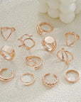 12PCS Gold Stackable Rings Set