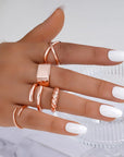 12PCS Gold Stackable Rings Set