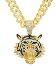 Roar of Glam: Sparkling Tiger Necklace