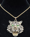 Roar of Glam: Sparkling Tiger Necklace