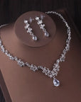 Silver Crystal Bridal Jewelry Set