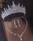 Silver Crystal Bridal Jewelry Set