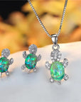Turtle Tranquility Necklace Earring Set