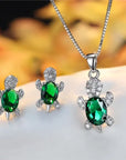 Turtle Tranquility Necklace Earring Set