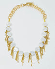 Pearl Shell Chain Cascade Necklace