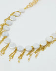 Pearl Shell Chain Cascade Necklace