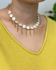 Pearl Shell Chain Cascade Necklace