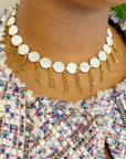 Pearl Shell Chain Cascade Necklace