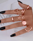 12PCS Gold Stackable Rings Set