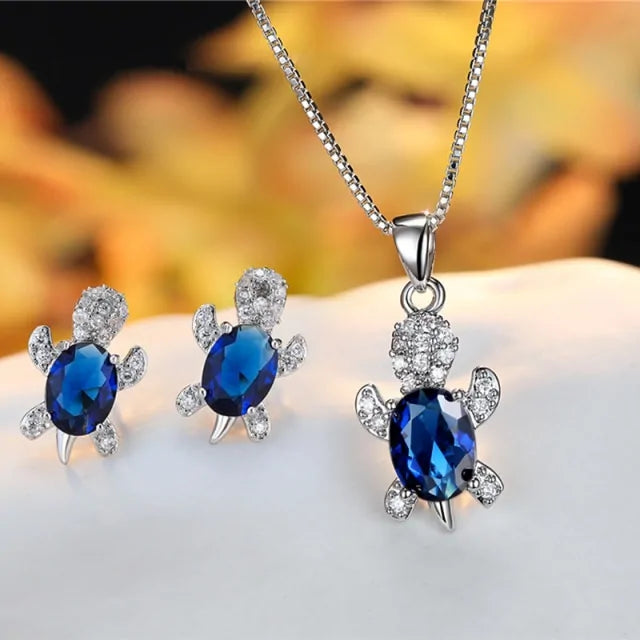 Turtle Tranquility Necklace Earring Set