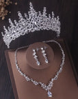 Silver Crystal Bridal Jewelry Set