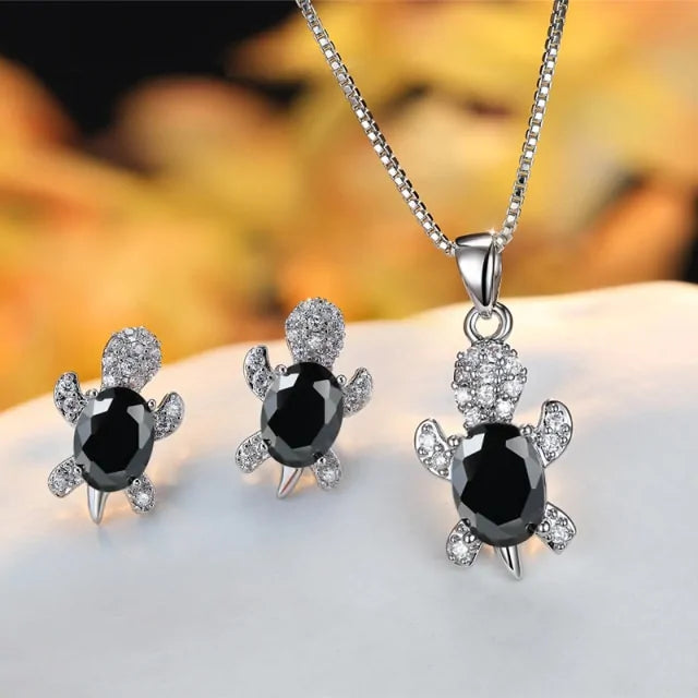 Turtle Tranquility Necklace Earring Set