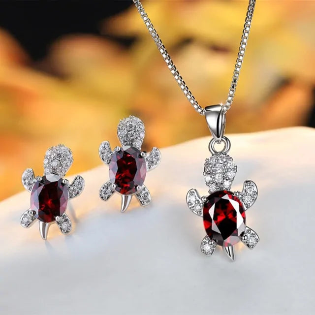 Turtle Tranquility Necklace Earring Set