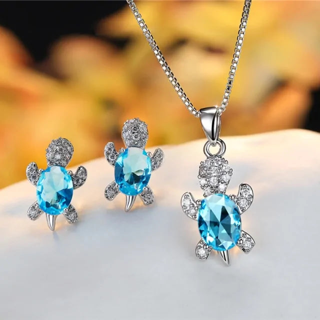 Turtle Tranquility Necklace Earring Set