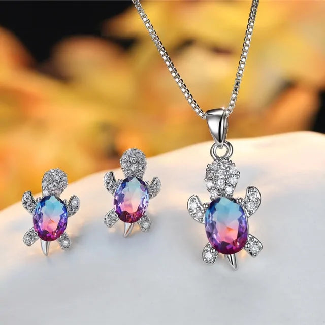 Turtle Tranquility Necklace Earring Set