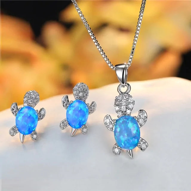 Turtle Tranquility Necklace Earring Set