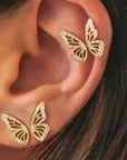 Glimmering Butterfly Wing Studs