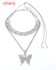 Glimmering Butterfly Necklace Set