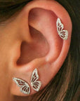 Glimmering Butterfly Wing Studs