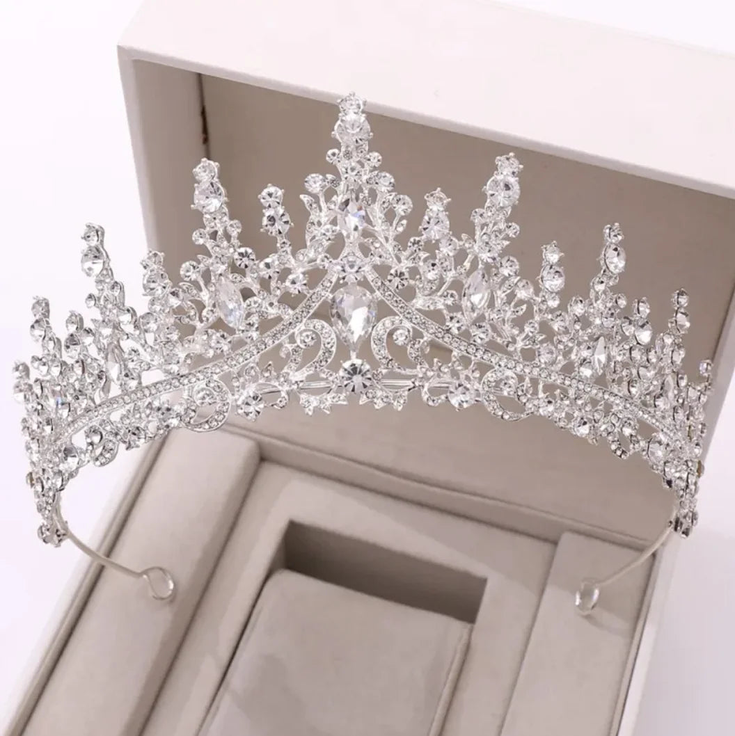 Silver Crystal Bridal Jewelry Set