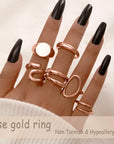 12PCS Gold Stackable Rings Set