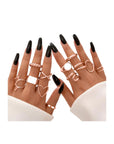 12PCS Gold Stackable Rings Set