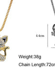 Dazzling Kitty Rhinestone Pendant