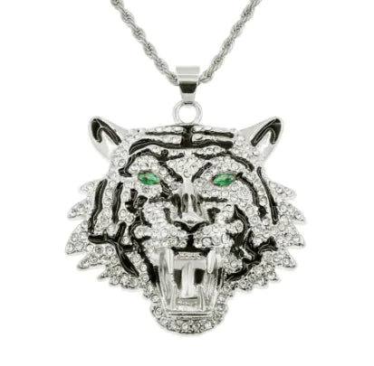 Roar of Glam: Sparkling Tiger Necklace