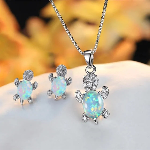 Turtle Tranquility Necklace Earring Set
