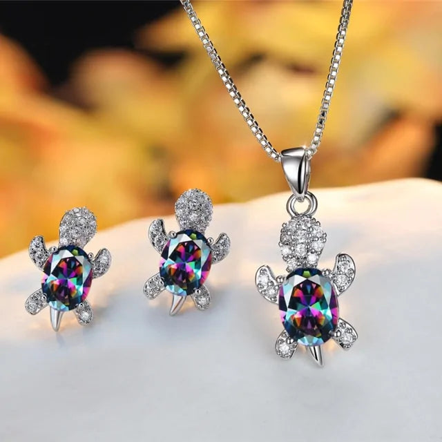 Turtle Tranquility Necklace Earring Set