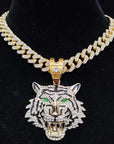 Roar of Glam: Sparkling Tiger Necklace